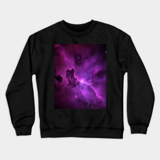 Bright Purple Nebula Space & Stars Crewneck Sweatshirt